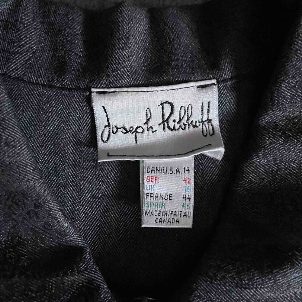 Womens Joseph Ribkoff Textured Crosshatch Full Zip Veston Jacket Paisley Size 14 - Picture 4 of 8